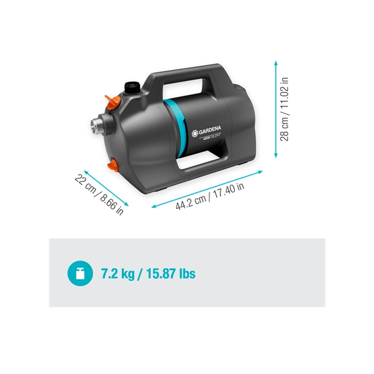 GARDENA 4200 Silent Gartenpumpe 4200 l/h 39m