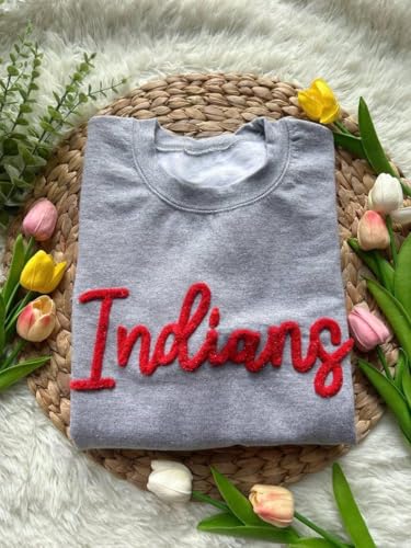 Custom Chenille Yarn embroidered sweatshirt chenille game day fuzzy letter, team spirit shirt, football moms, chenille patch sports team sweatshirt Black3