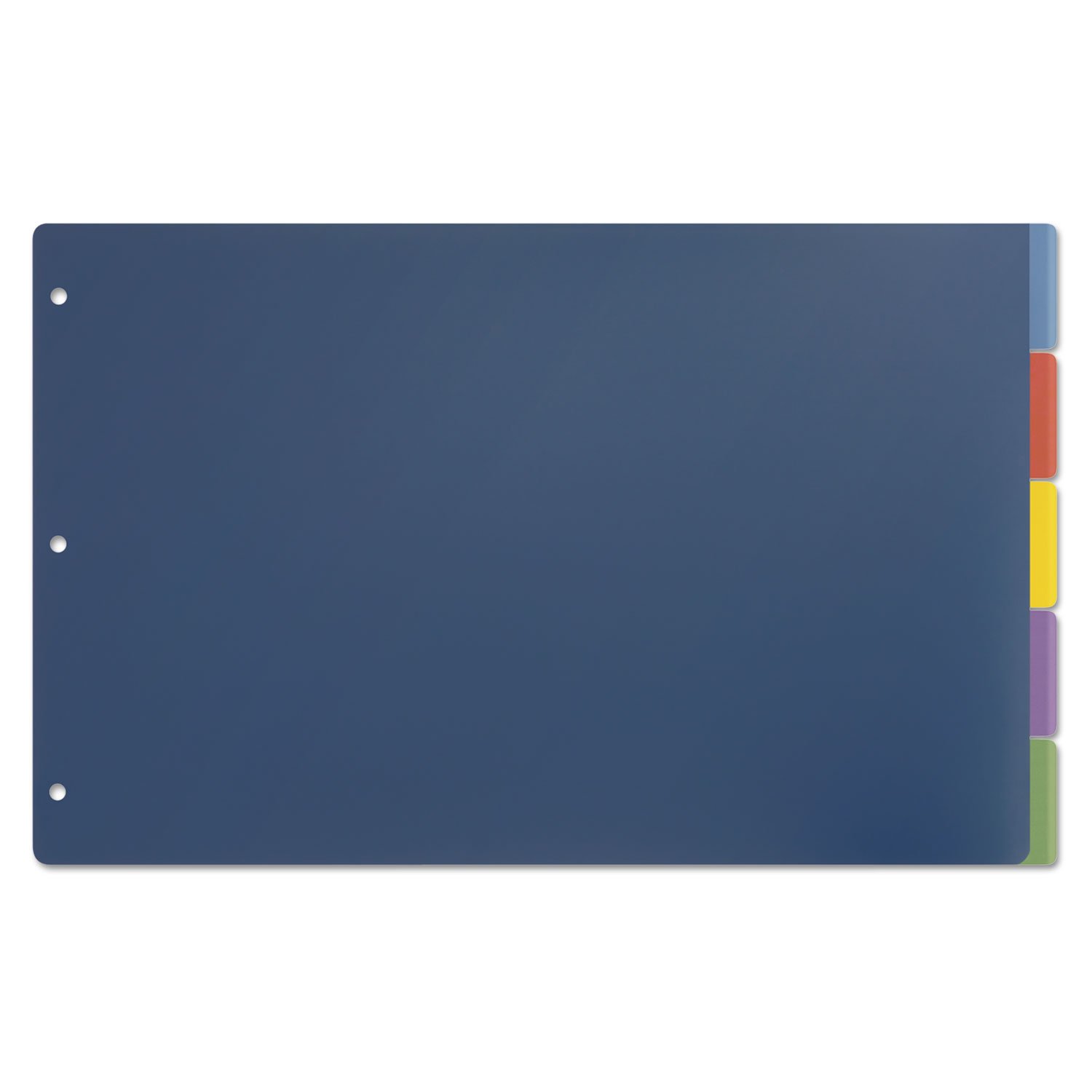 Cardinal - Poly Index Dividers, w/Labels, 5-Tab, 11"x17", Multi, Sold as 1 Set, CRD84250