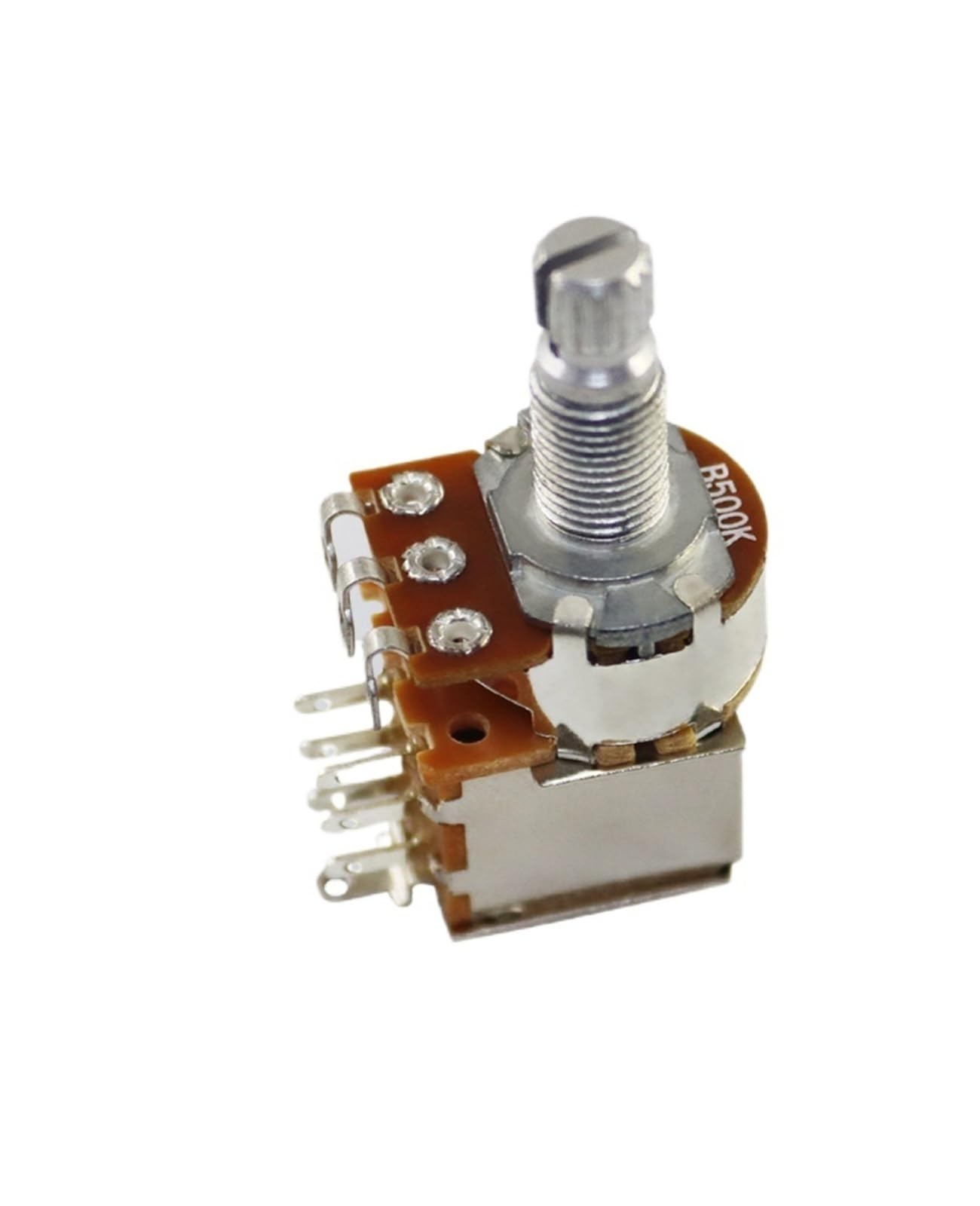 Potenciómetro de guitarra pull-up de eje largo métrico de 18mm A/B250/500 ohm, potenciómetro de eje largo dividido de volumen/audio (2 unidades)