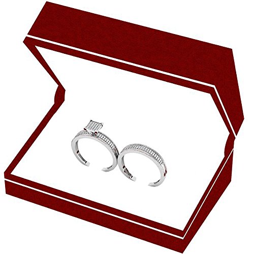 Dazzlingrock Collection 0.25 Cttw 14K Solid Gold Round White Diamond Womens Bridal Engagement Ring Set 1/4