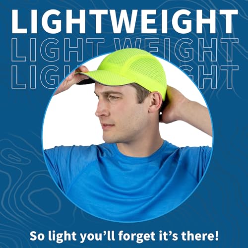 Image of TrailHeads Race Day Men's Running Hat - Lightweight, Quick Dry Mesh Cap with Reflective Accents & Sweatband - Performance Cap
