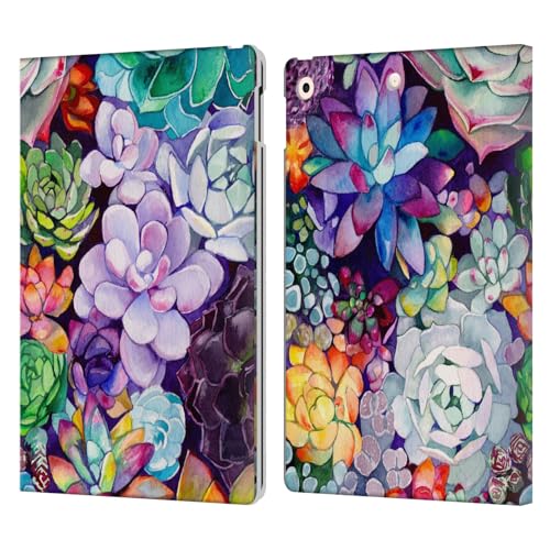 Étui portefeuille cuir iPad 10.2 protection tablette floral