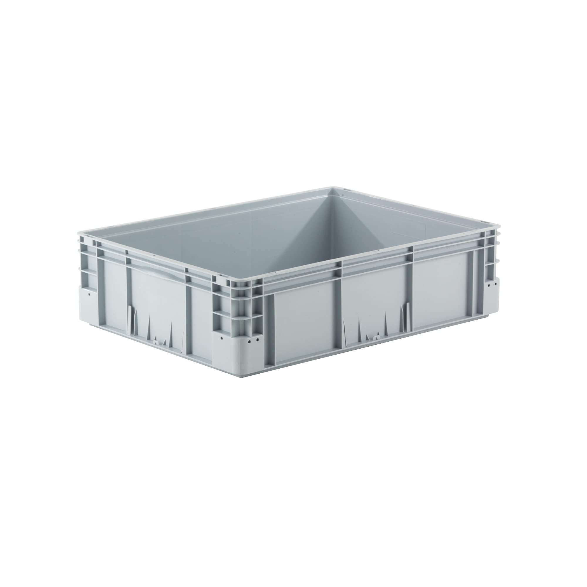 Provost Bac gerbable norme europe poignées fermées gris 90L - 80 x 60 x 22cm