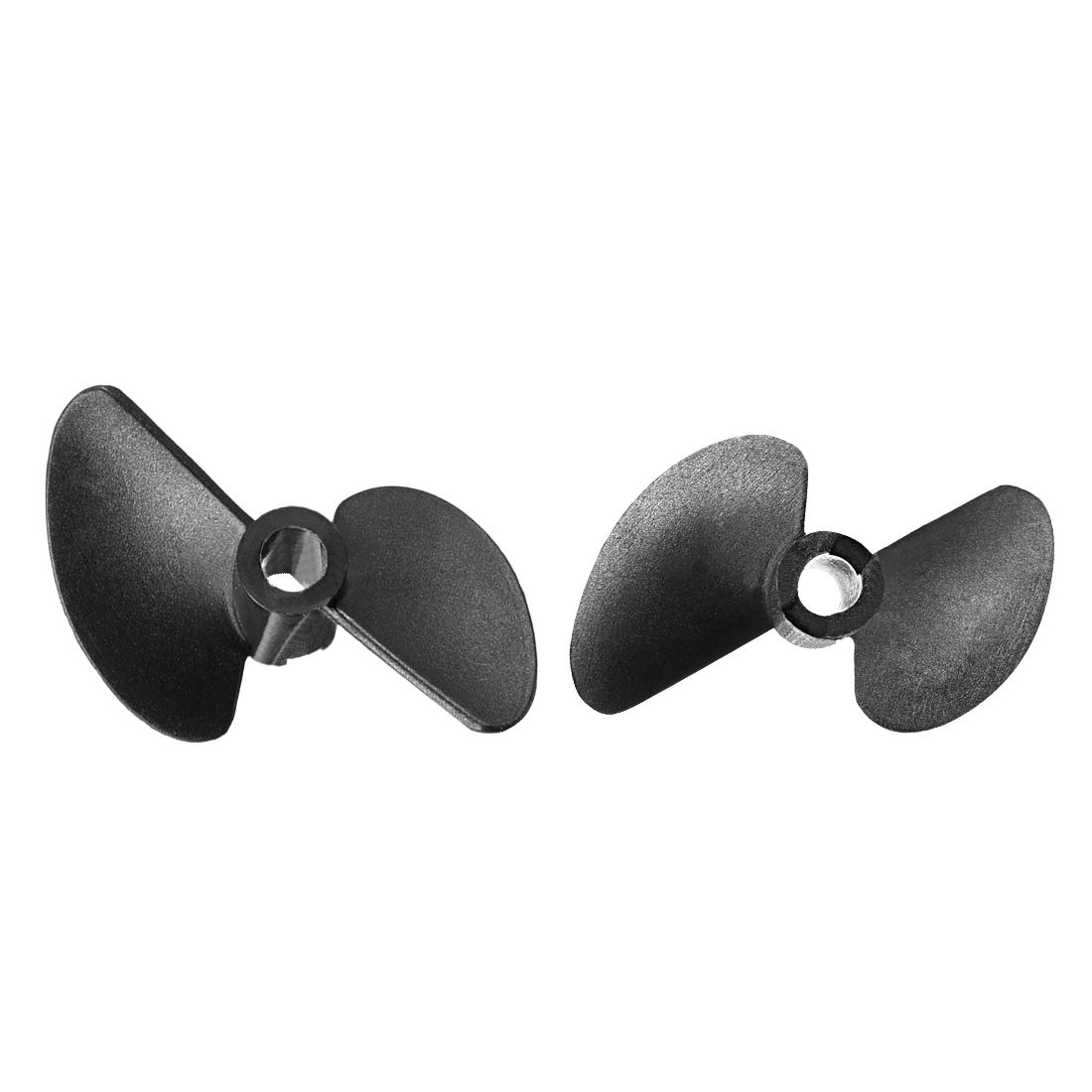 uxcell RC Boat Propeller 4.0mm Shaft 2 Vanes 35mm 1.4 P/D Fan Shape Pastic Black CW Rotating Propeller Props for RC Boat 3pcs