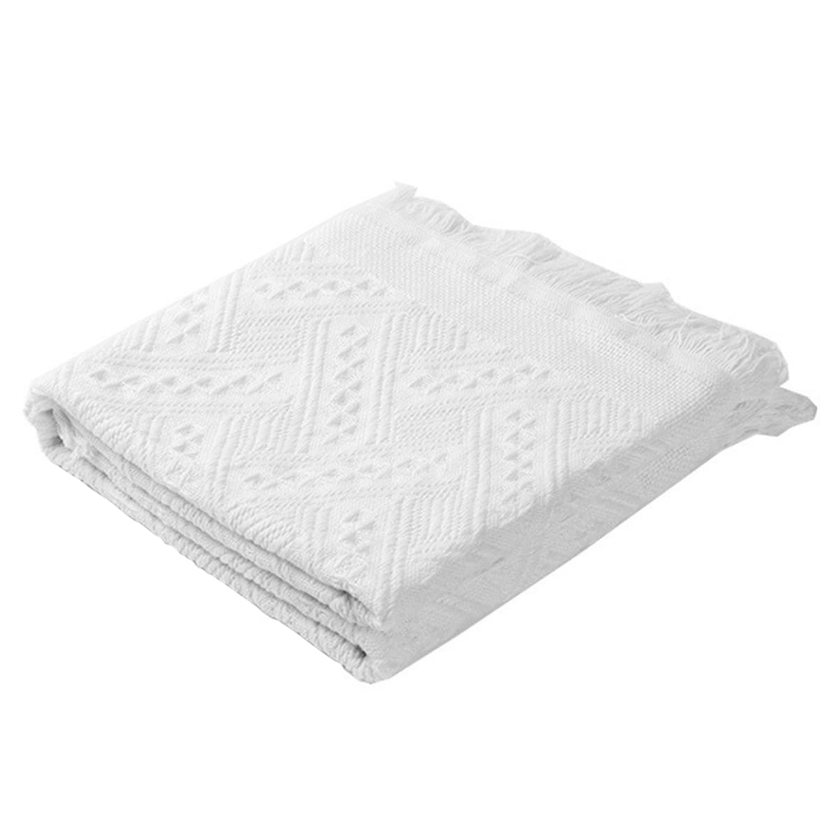 Coperta da picnic Boho, coperta da spiaggia impermeabile e lavabile, tappetino da spiaggia, coperta da campeggio per esterni/picnic/giardino/campeggio, bianco 90x180 cm (White)