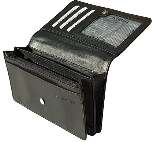 CLAIRE-FONCET Portefeuille Petite Lolita pour Femme, en Véritable Cuir de Bovin Nappa Doux et Souple, Intérieur à 2 Soufflets, 12 emplacements de Cartes, Fermeture par Pression (Test) Cover