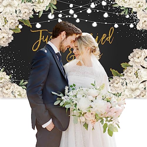 Fondo fotográfico blanco floral 7x5 pies para boda miniatura 4