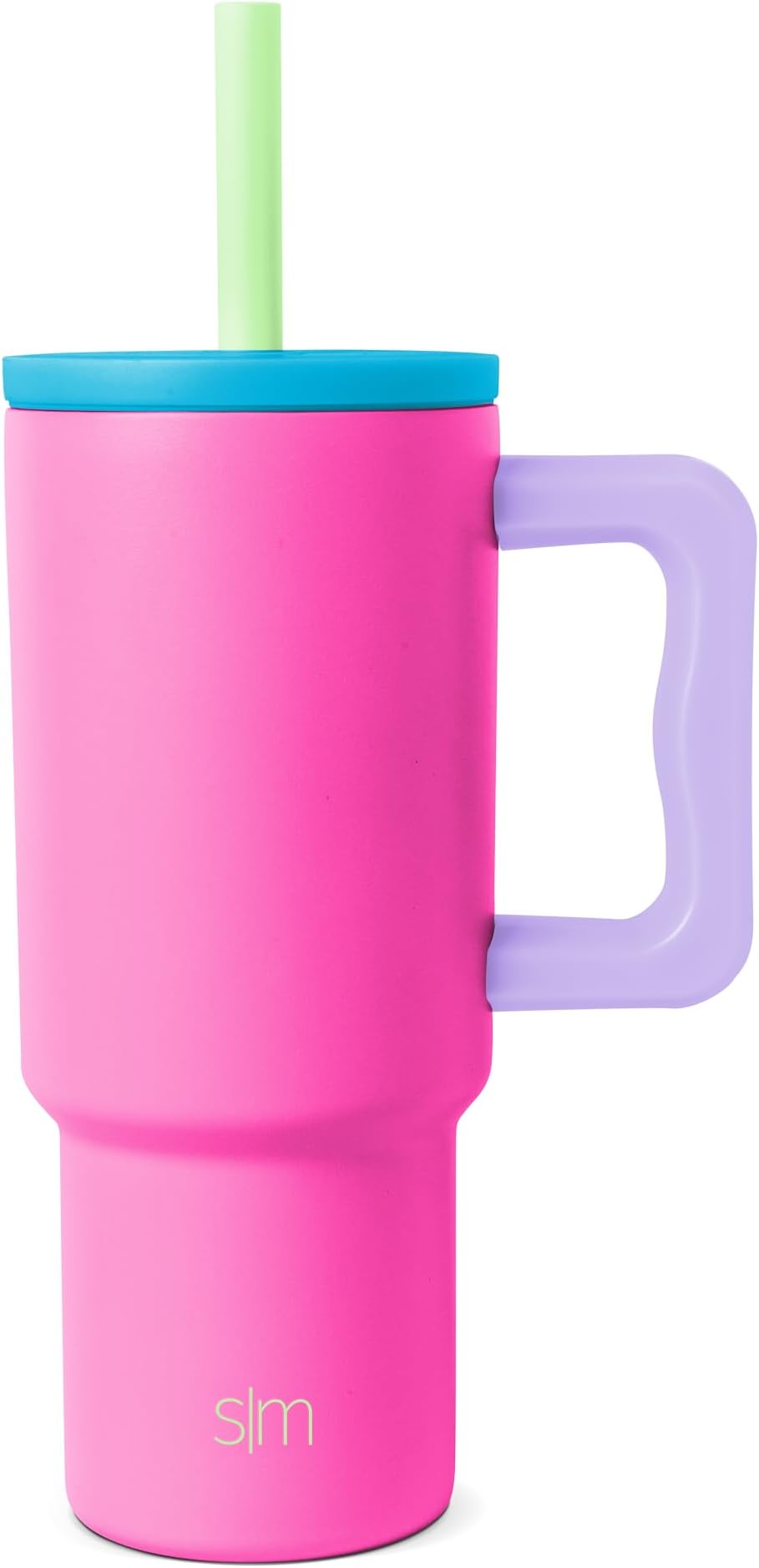 Kids 24 oz Tumbler with Handle and Silicone Straw Lid | Spill Proof and Leak Resistant | Reusable Stainless Steel Bottle | Gift for Kids Boys Girls | Trek Collection | 80s Mix