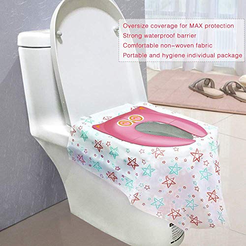 Homgaty 20 Pack Toilet Seat Covers Disposable, Extra Large Xl Portable Potty Seat Covers For Kids And Toddler Potty Training Or Home Travel Public Toilet Use(With Stick Tape,Individually Wrapped) #TOP5