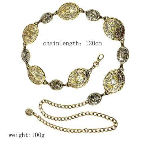 Yiju Women Waist Chain Belt Metal Belt Adjustable Casual Waistband Body Link Belt Dress Belt for Dress Lady Skirt Jeans Decorative2
