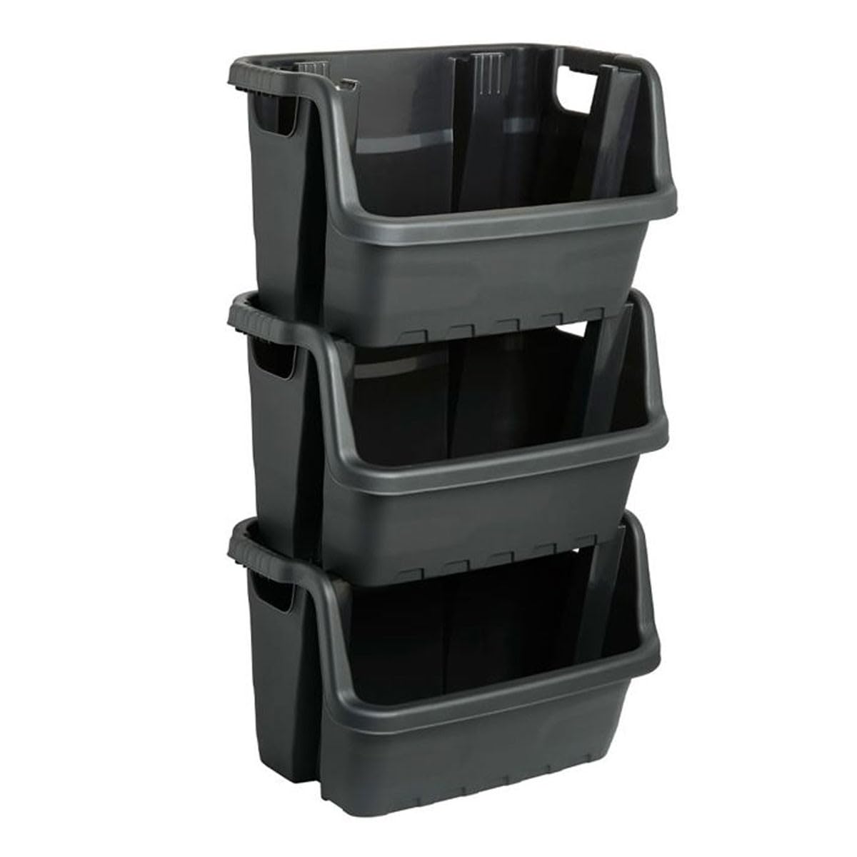 35 Litre Stacking Picking Plastic Open Fronted Recycling Plastic Storage Box Bins (3)