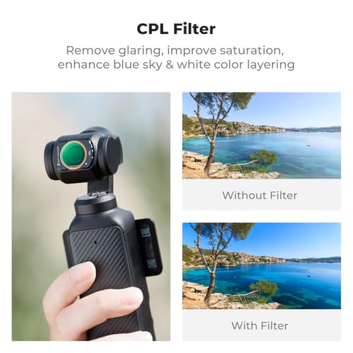 Image of K&F CONCEPT FD161 Magnetic Wide Angle Lens & Effect & ND & CPL Filter Set Compatible with Pocket 4 /3, Xtra Muse, Wide-Angle Lens CPL Black Diffusion 1 /4 ND2-32 Filters, HD Optical Glass /Multi-Coated