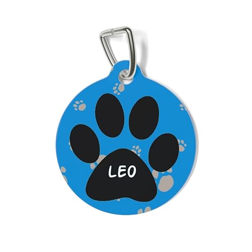 Gifts Bucket Round Shape Collar Locket/Pendant for Dogs & Puppy Pet Tags Name, 1 Count - LEO