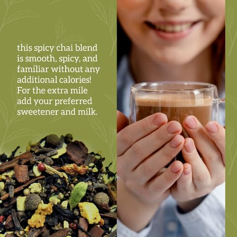 Miniatura 5 de Nelson's Tea - Chai Latte - Té de hojas sueltas negras - Té negro, chips de canela, granos de pimienta, raíz de jengibre, clavo, especias, cardamomo