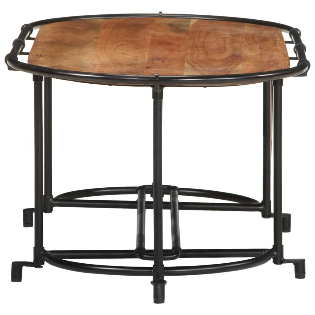 Homgoday Tavolino da caffè 110 x 55 x 40 cm, in legno massello di acacia, tavolino da tè, per soggiorno, sala d'accoglienza degli ospiti, ufficio e corridoio