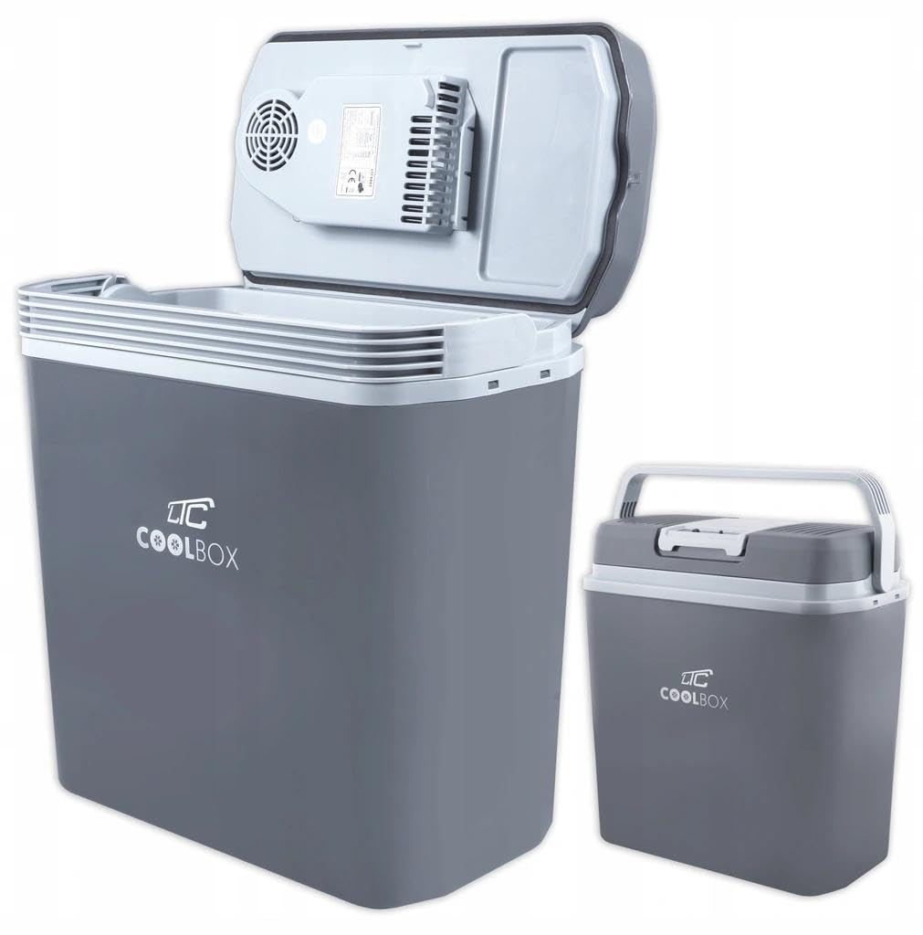 LTC B24 lodówka podróżna CoolBox przenośna lodówka turystyczna 24 l 230 V / 12 V szara