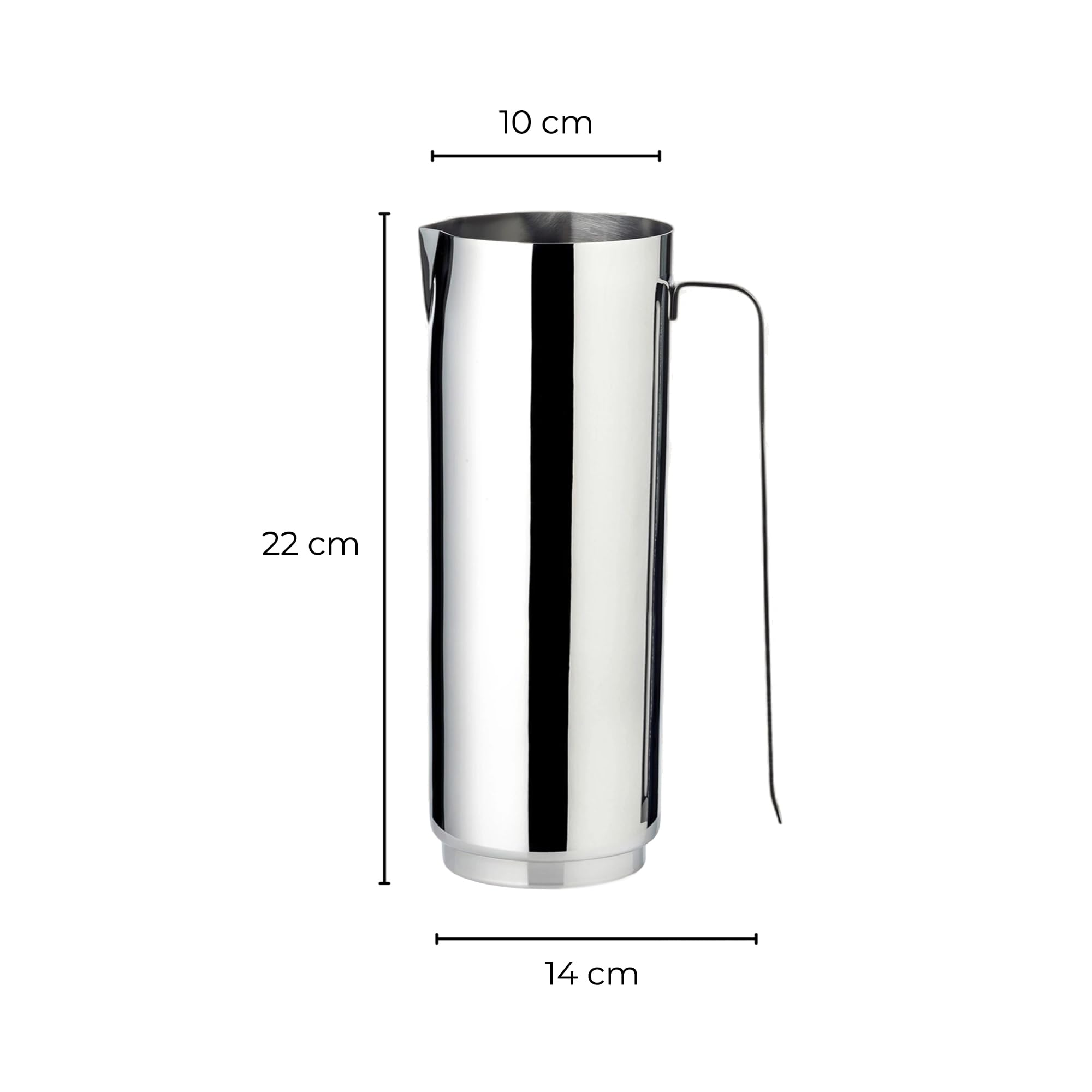 EDZARD Jarra Levada de acero inoxidable, altura de 22 cm, para 1,5 litros, jarra