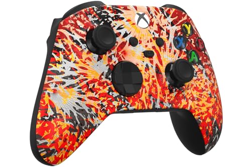 Image of Custom Controllerzz Wireless Controller for Microsoft Xbox Series X /S & Xbox One - Custom Soft Touch Feel - Custom Series X /S Controller (X /S Solar Flare)