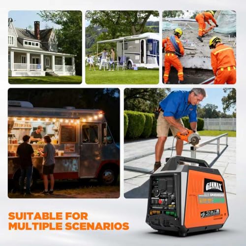 GENMAX 4500W Peak Dual-Fuel Silent Inverter Generator (2026 Model) - Ultra-Lightweight with CO Detector, EPA Compliant, Ideal for Home Backup & Outdoor Camping (GM4500iSAD) - Image 7