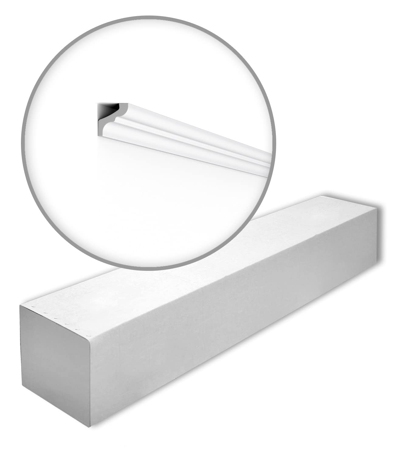 F NOMASTYL Cornice - 10 Pieces (20 m) - 33 x 33 x 2000 mm - NOËL & MARQUET - a Brand of NMC - Polystyrene