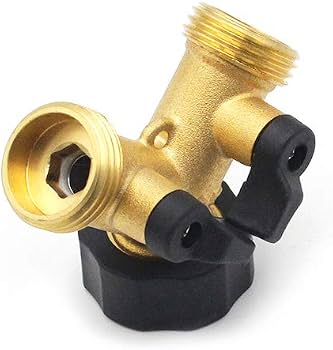 Sdoppiatore Per Rubinetto A 2 Vie Da 3/4, Connettore Per Tubo Da Giardino Con Valvole Di Accensionespegnimento Individuali Adattatore Per Rubinetto Con 2 Connettori E 4 Rondelle In Gomma 90601591