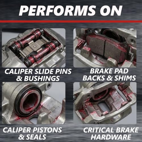 Image of Dynatex Brake & Caliper Lubricant 8 oz Tub - High-Temp Bentone Grease, Graphite Fortified, Anti-Seize & EP Protection, Rust & Corrosion Resistant (2-Pack)