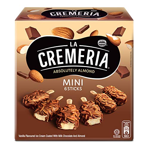 Nestle La Cremeria Mini Absolutely Almond Multipack Ice Cream (6 Sticks) Vanilla - Frozen 270ml