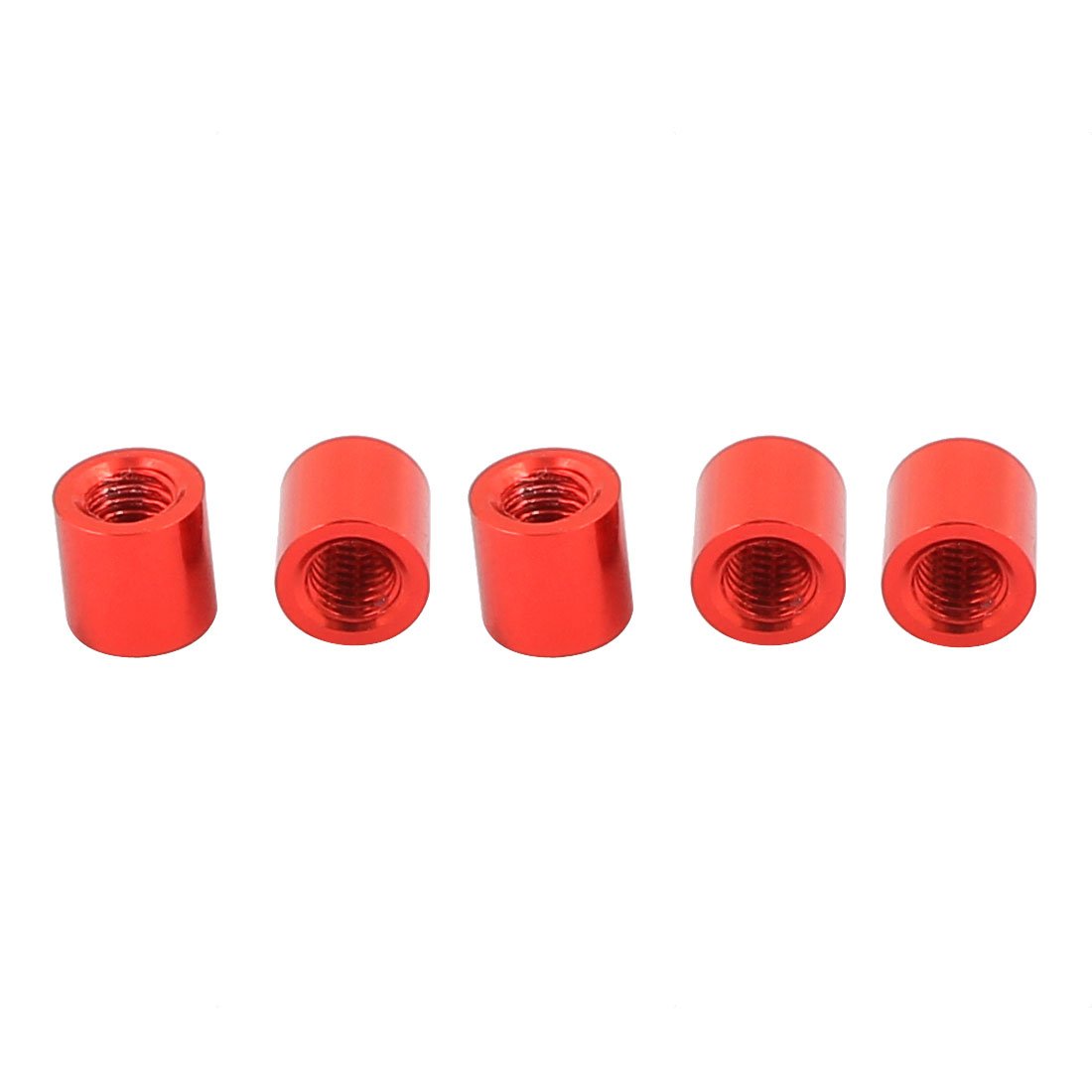 Uxcell Red Sourcingmap 5 Pcs M3 X 5Mm Round Aluminum Column Alloy Standoff Spacer Stud Fastener For Quadcopter
