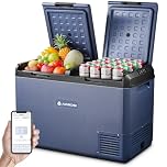 AAOBOSI Fridge Freezer 95L, IPX4 Waterproof Dual Zone Camping Fridge Freezer with APP Control, 12V/240V, -20°C to 20°C – Ideal for Campervan, Truck, Boat, Motorhome, Travel & Picnic