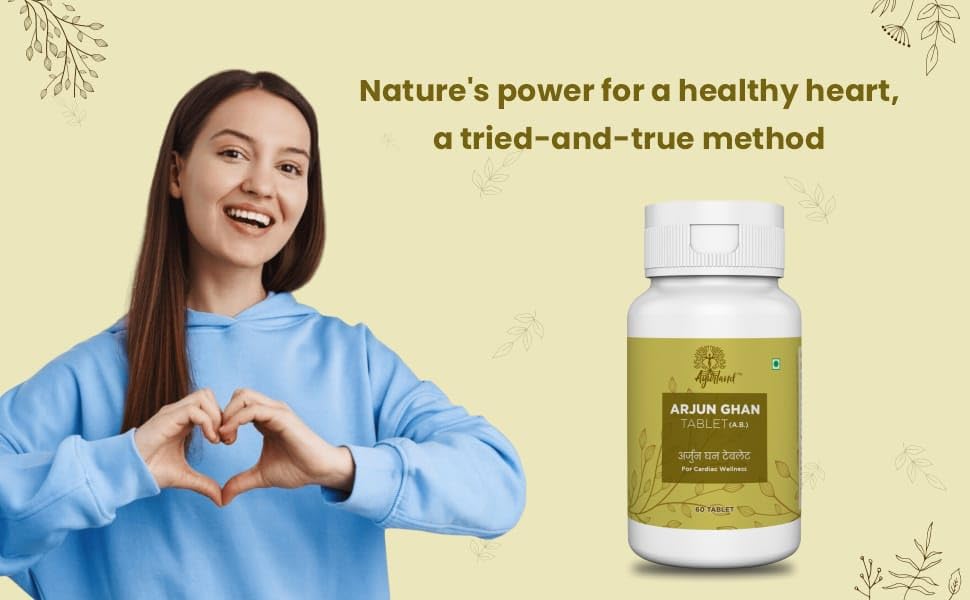 Image of AyurVeda Arjun Ghan Tablets 60 Tablets | Ayurvedic Herbal Wellness Supplement | Convenient Tablet Format