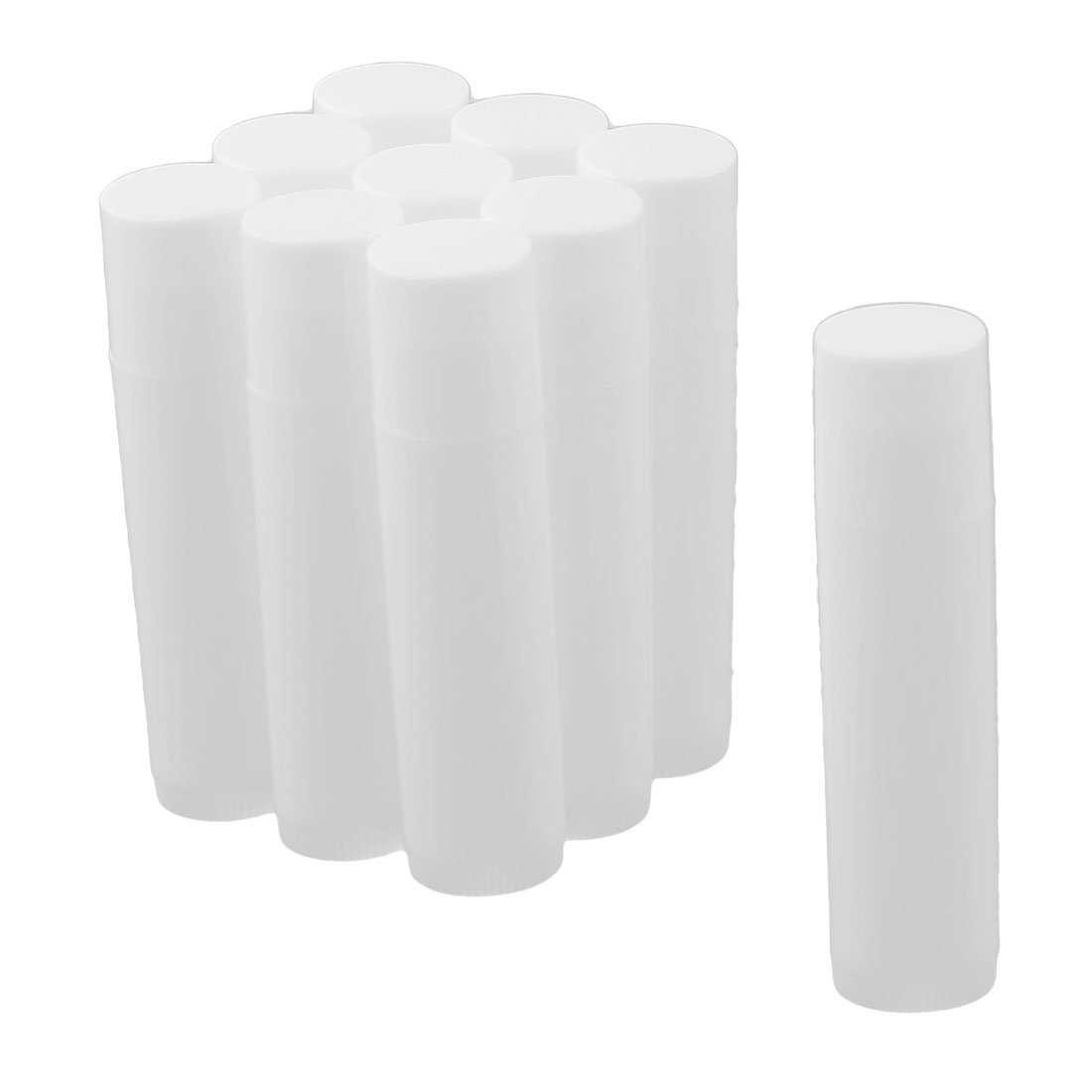 Plastic Empty Lip Balm Tube Lipstick Chapstick Container Cosmetic Holder 10 Pcs White id c09 828 14f 0e2