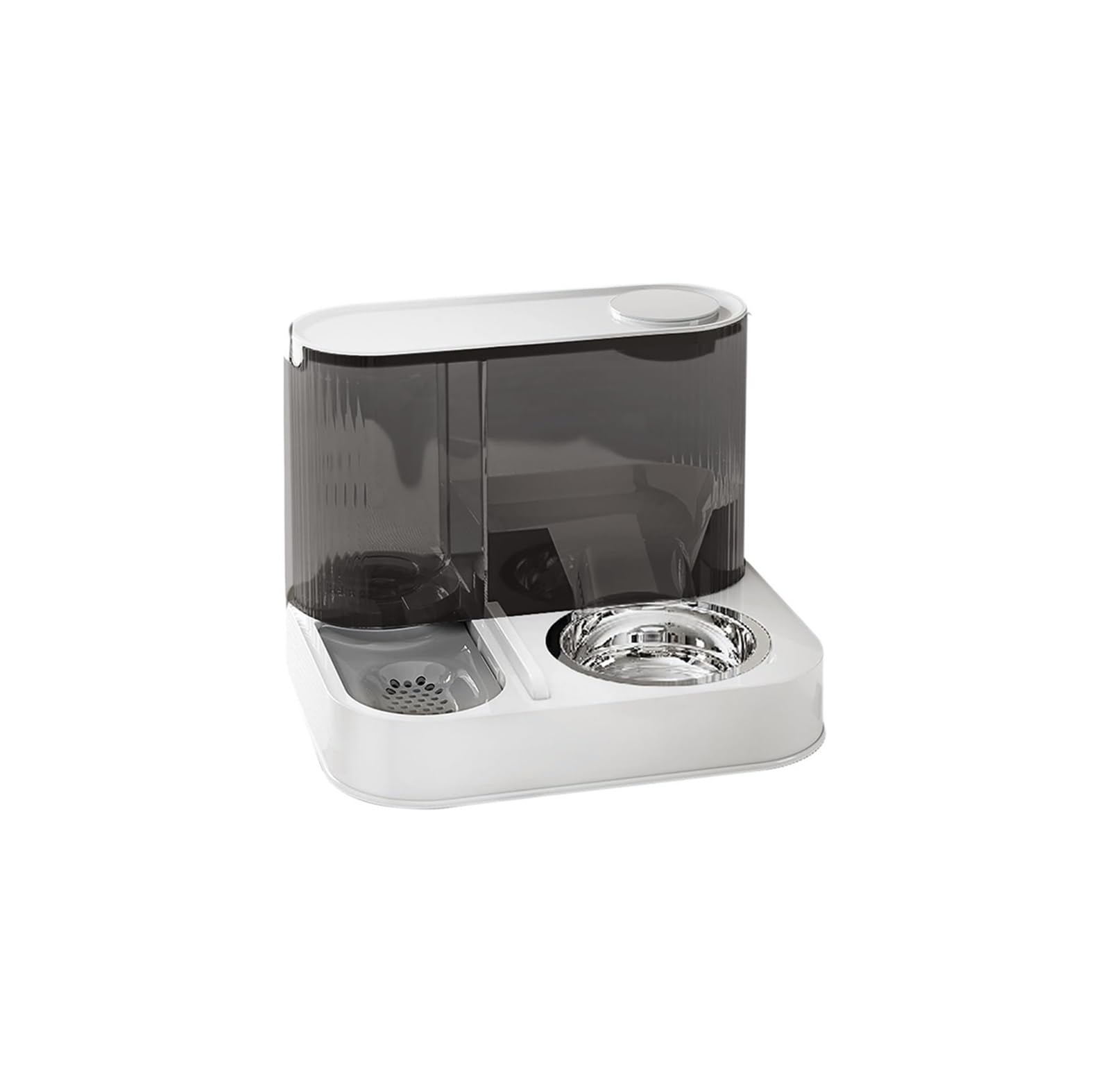 FGJsfhrDTU 2-in-1 Automatic Dog Food Water Dispenser, Dry Pet Feeder