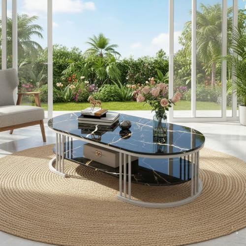 Image of Coffee Table Centre Table (Gry Black)