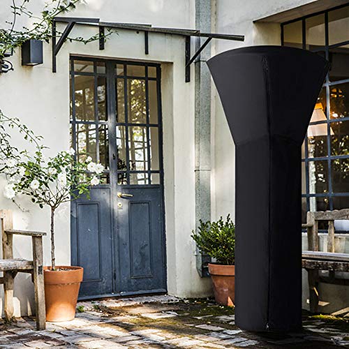 Mutocar Patio Heater Covers With Zipper,Waterproof,Dustproof,Anti-Snow,Wind-Resistant,Sunlight-Resistant,Black,89” H X 33” Dx19”B #TOP5