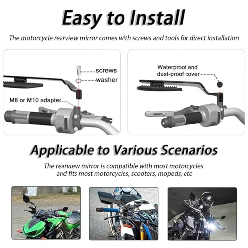 Espejos retrovisores nítidos y ajustables para Ducati Multistrada V4 S con resistencia excepcional 7