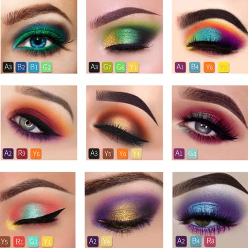 108 Farben Professionelle Lidschatten Palette, Matte Schimmer Glitter Bunte Lidschatten, Hochpigmentierte Wasserfeste Langanhaltende Nude Makeup Palette Augen Make Up Sets, Creme – Bild 5