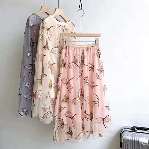 2 Yard Embroideries Tulle Mesh Sequined Fireflies Lace Fabric For Lady Dresses Costume For Table Cloth Diy Crafts Curtain Home Vintage Decor (Golden) #TOP5