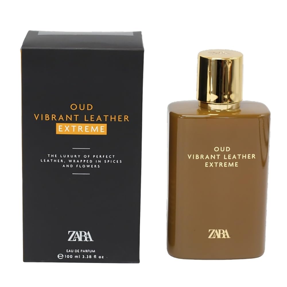 Zara Oud Vibrant Leather Extreme Perfume for Men Bold Long Lasting Scent with Bergamot Apple Jasmine Oud and Patchouli Sophisticated Fragrance Eau de Parfum 100ml (3.38 fl. oz.)