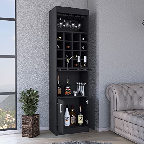 Mueble de almacenamiento con soporte para 16 botellas de vino miniatura 5