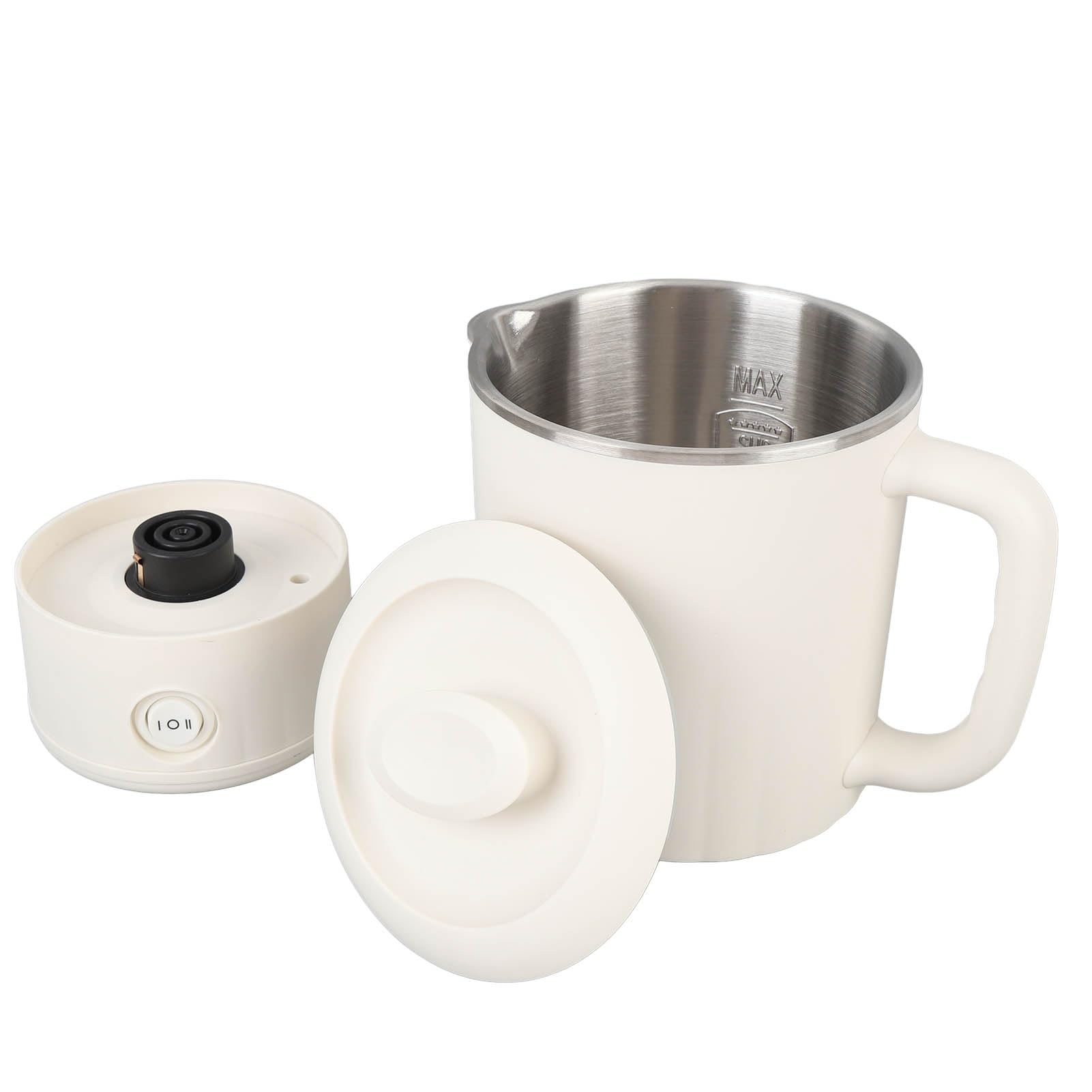 Travel Electric Kettle 600ml Capacity 600W Fast Heating Stainless Steel Portable Hot Water Boiler for Business Trip (US Plug 110V)