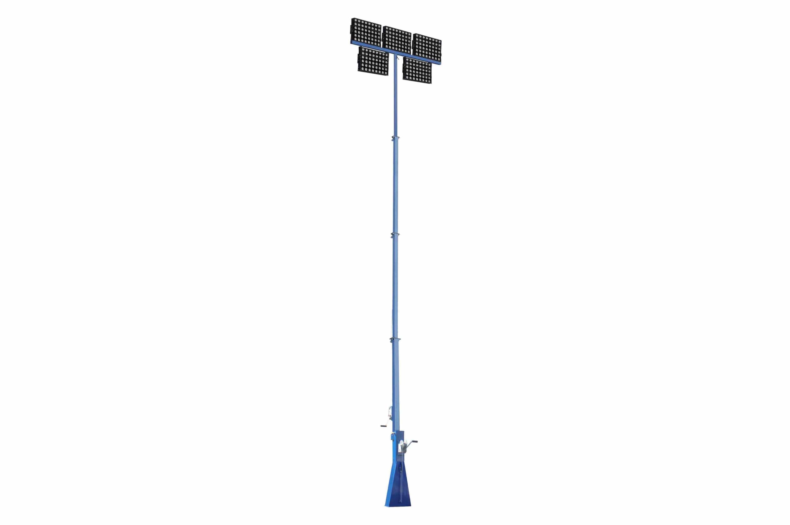 2400 Watt High Intensity LED Light Tower - Five Stage Mast - Extends up to 50 Feet - 324,000 Lumens - 5-20 Cord Cap - 25 Degree Beam