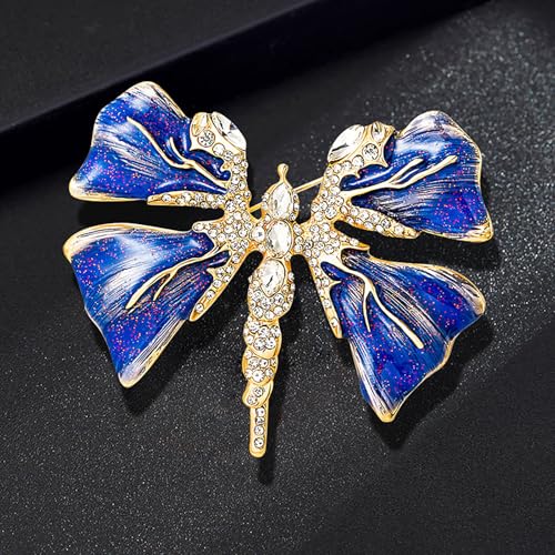 Image of Insect Animal Brooch Pin for Women Rhinestone Lapel Pins Vintage Brooches for Costume Accessories