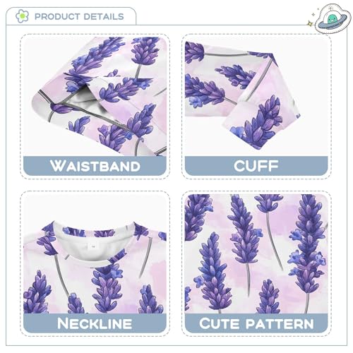 JUNZAN Cartoon Purple Lavender Little Girls Hoodie Sweatshirt Fleece Tops Clothing Shirts Sports 4T3