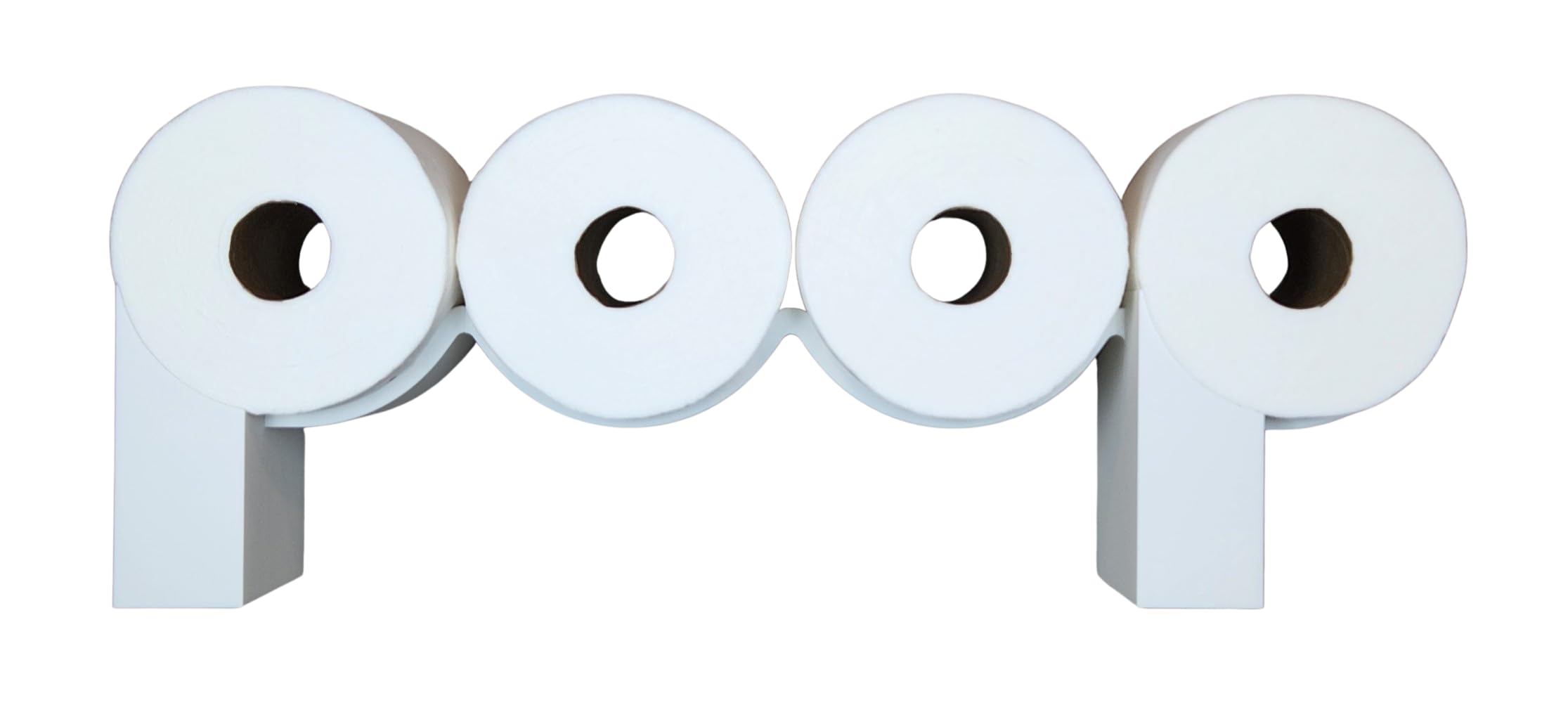 Poop Toilet Paper Holder - Functional and Fun! Bathroom Wall Decor & Toilet Paper Shelf Storage Rack - Shorty P