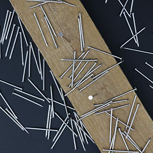 Image of JEGONFRI 450pcs 1-1 /4 inch Nickel Flat Head Nails for Hanging Pictures Woodwork
