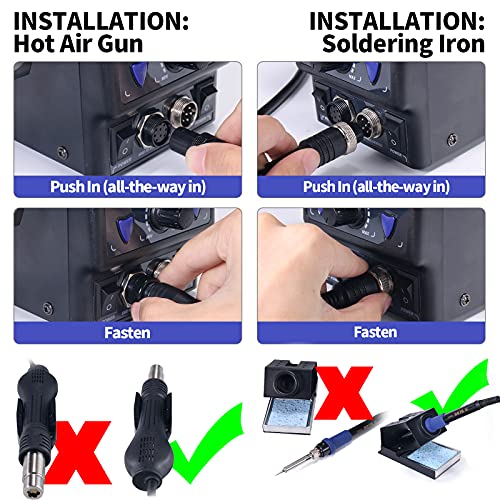 Yihua 8786D I 2 In 1 Hot Air Rework And Soldering Iron Station With °F /°C thumb #5