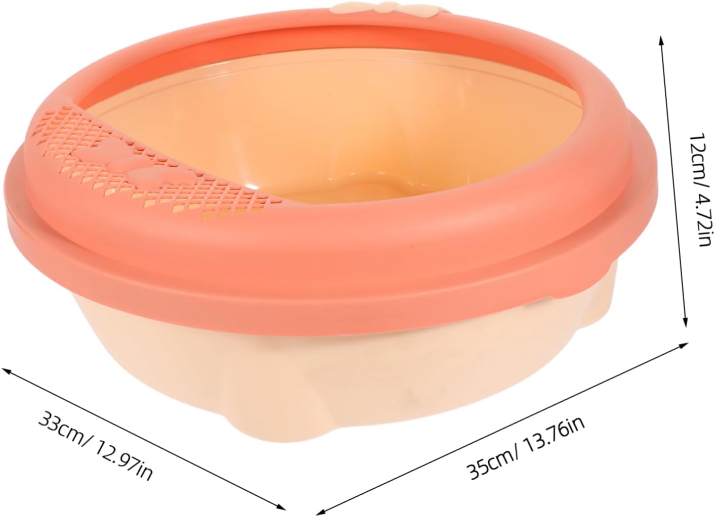 GANAZONO 1set Cat Litter Box Semi-Enclosed Design for Easy Cleanup Capacity Cat Toilet for Home Office and Travel Durable Material