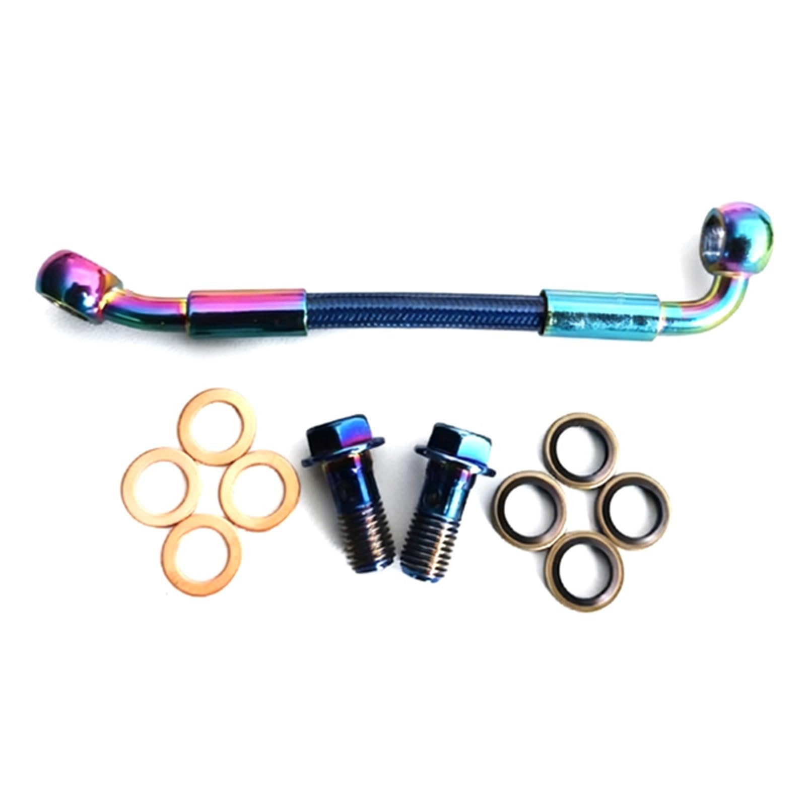Shqxd One Color Hydraulic Brake Hose Motorcycle Universal Accessories 28°-90° Stainless Steel Braided Oil Pipe Brake Line Hose 30Cm-500Cm(100Cm)