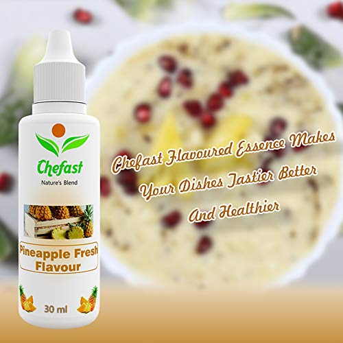 Image of Chefast Pineapple Fresh Flavour Baking Essence for Cake, Ice-Cream, Chocolates, Milkshakes- 30ML ( Use 2-3 Drops Essence for 250 Grm Cake)